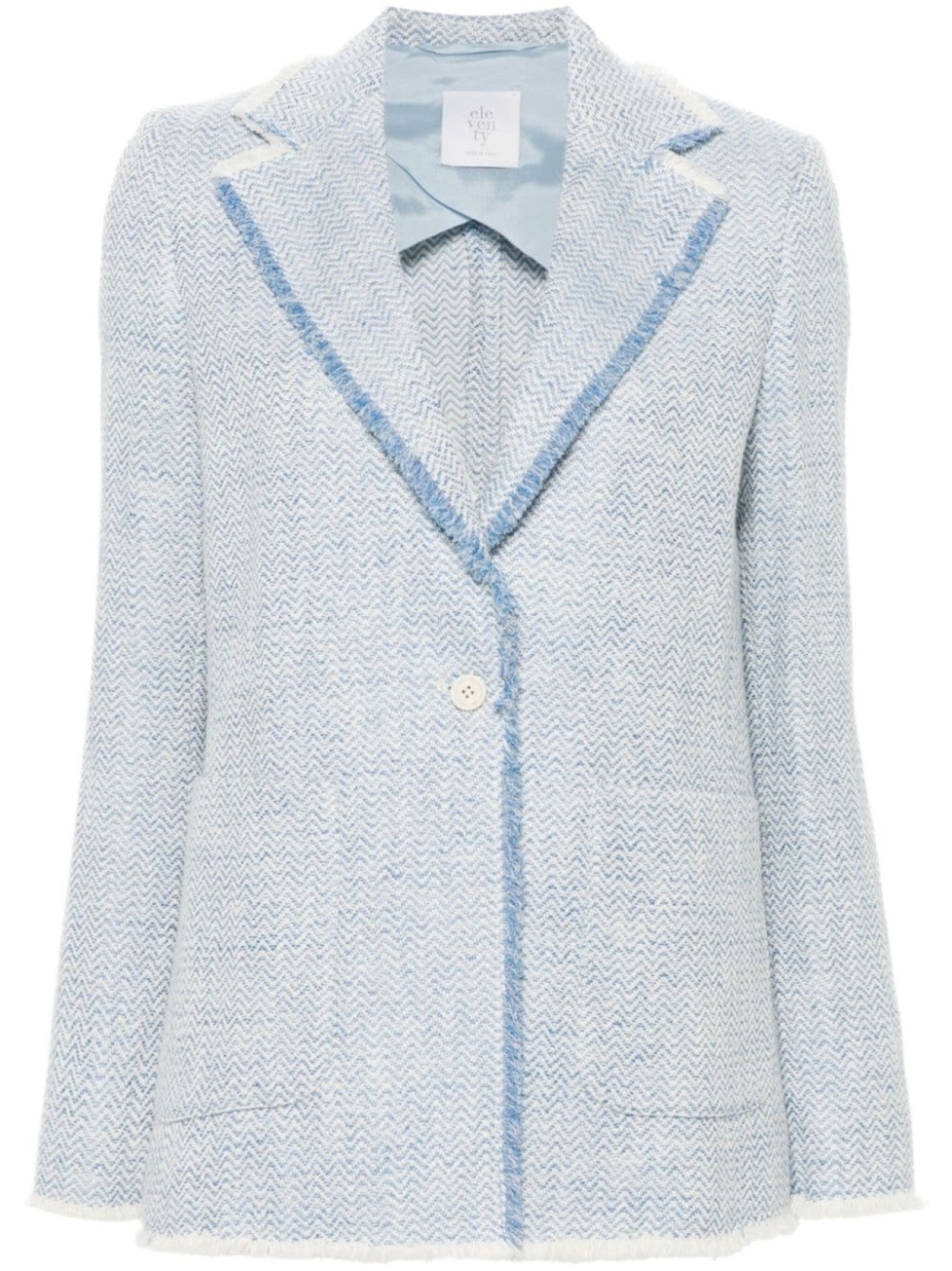 Eleventy однобортный блейзер с бахромой, синий
Eleventy однобортный блейзер с бахромой, синий