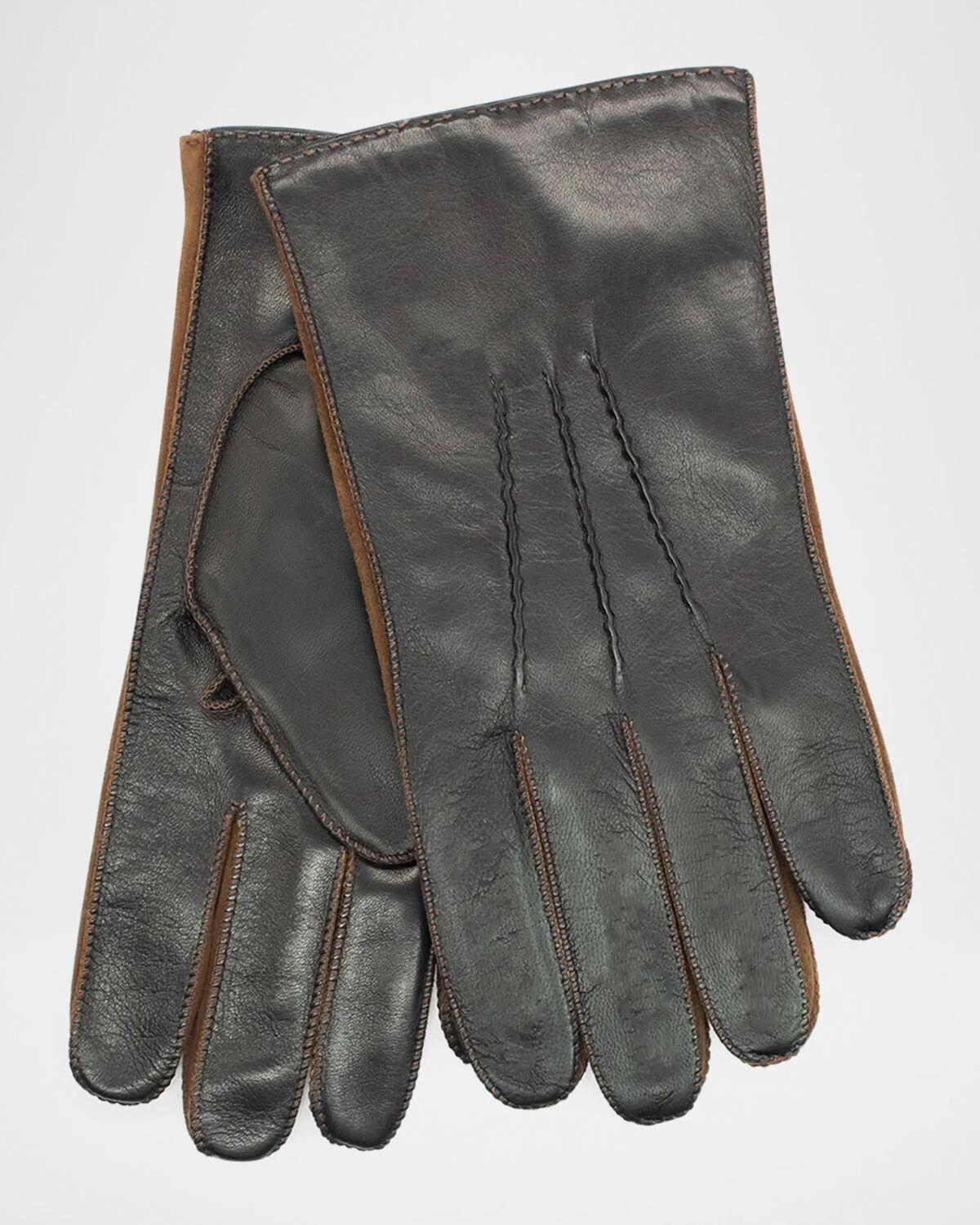 Мужские кожаные перчатки с контрастной замшей Portolano, цвет Chocolate Brown/Tobacco
Мужские кожаные перчатки с контрастной замшей Portolano, цвет Chocolate Brown/Tobacco