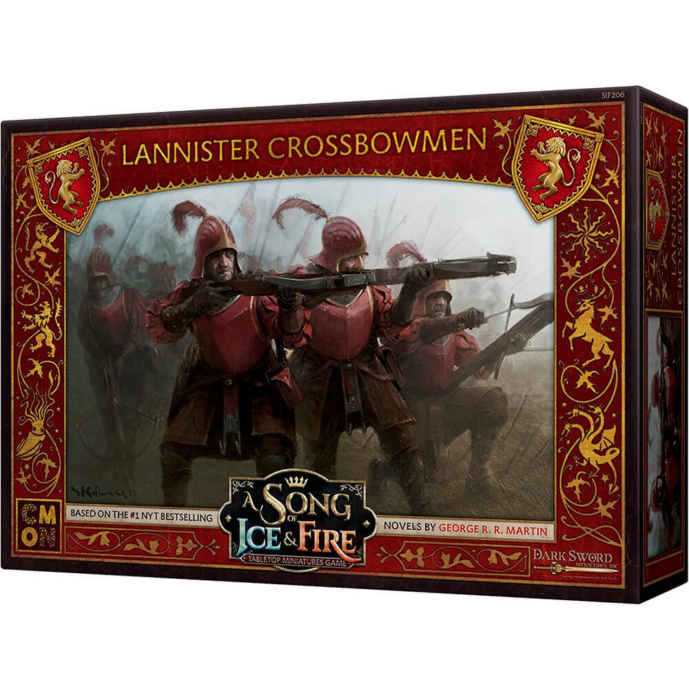 Дополнительный набор к CMON A Song of Ice and Fire Tabletop Miniatures Game, Lannister Crossbowmen
Дополнительный набор к CMON A Song of Ice and Fire Tabletop Miniatures Game, Lannister Crossbowmen