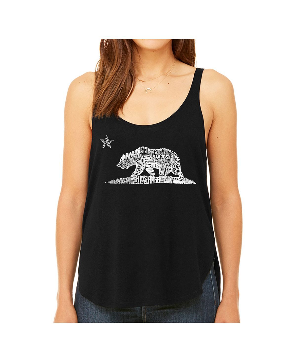 Женская струящаяся майка премиум-класса word art - california bear LA Pop Art, черный
Женская струящаяся майка премиум-класса word art - california bear LA Pop Art, черный