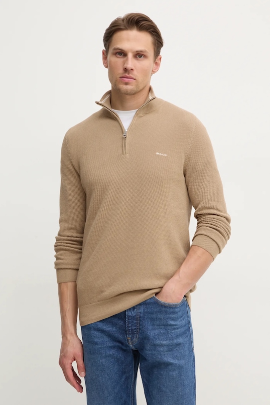 Хлопковый свитер Gant, бежевый
Хлопковый свитер Gant, бежевый