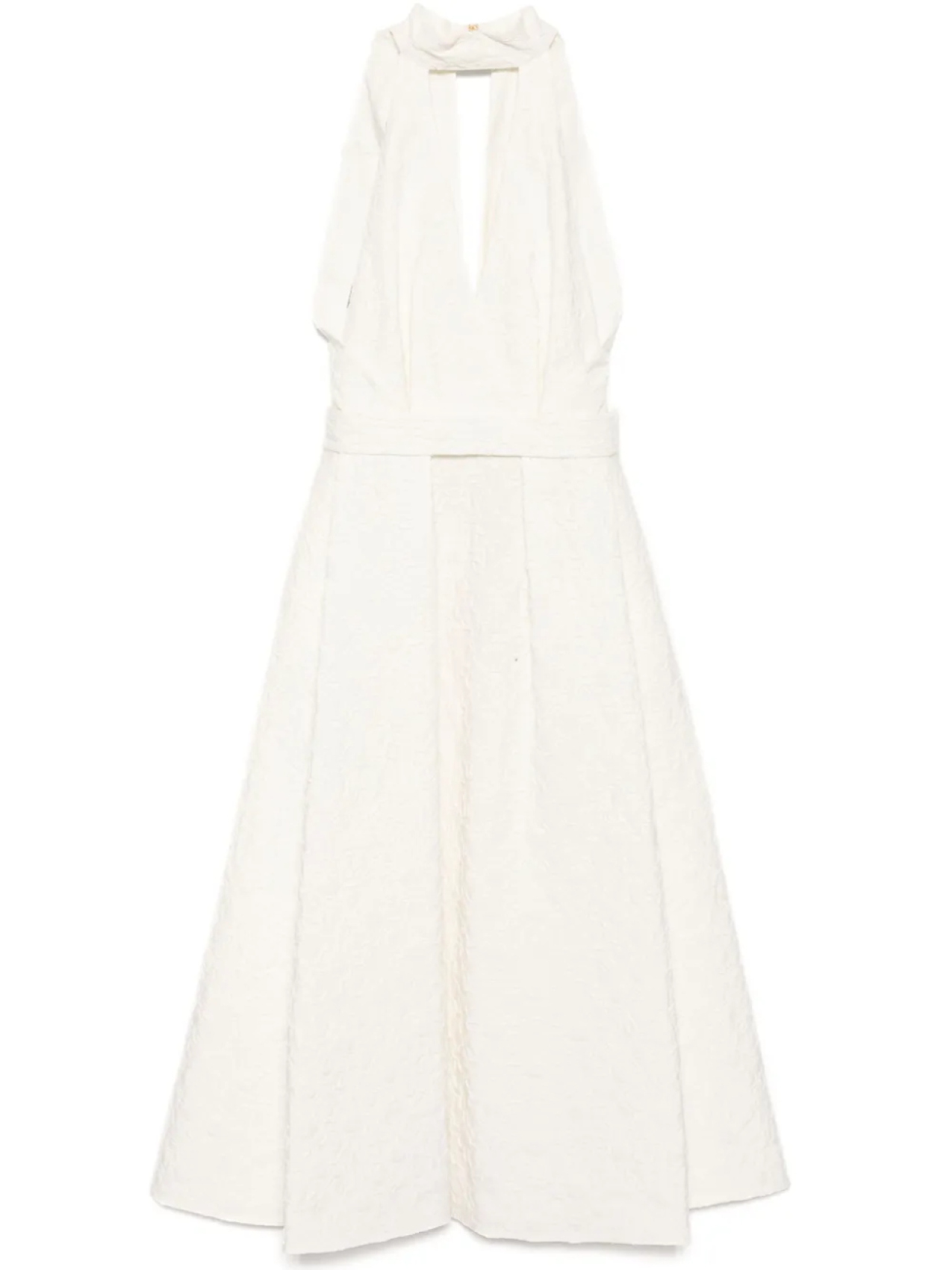 Elie Saab платье миди с вышивкой, белый 
Elie Saab платье миди с вышивкой, белый