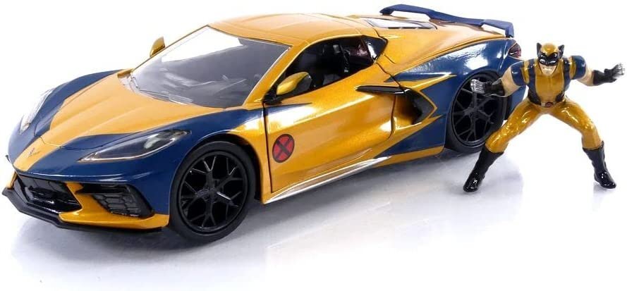 Модель автомобиля «Люди Икс Marvel» 1/24 — Chevrolet Corvette Stingray 2020 (включая фигурку Росомахи) Jada
Модель автомобиля «Люди Икс Marvel» 1/24 — Chevrolet Corvette Stingray 2020 (включая фигурку Росомахи) Jada
