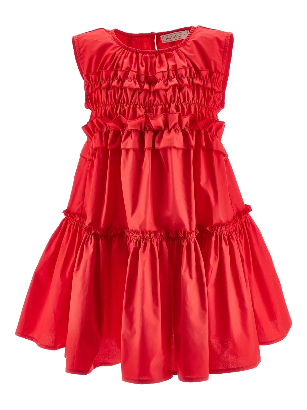 Ярусное платье без рукавов с оборками Monnalisa, красный
Ярусное платье без рукавов с оборками Monnalisa, красный