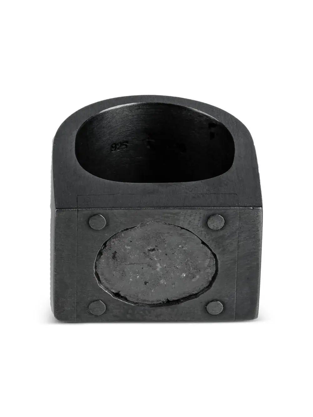 Серебряное кольцо Ring Single с бриллиантами Parts of Four, черный