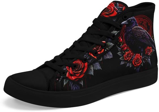 Высокие кеды AWSOLE с черепом из холщовой ткани для мужчин и женщин, шнуровка, модная унисекс, с рисунком пламени, повседневные плоские туфли, черные и белые
Высокие кеды AWSOLE с черепом из холщовой ткани для мужчин и женщин, шнуровка, модная унисекс, с рисунком пламени, повседневные плоские туфли, черные и белые