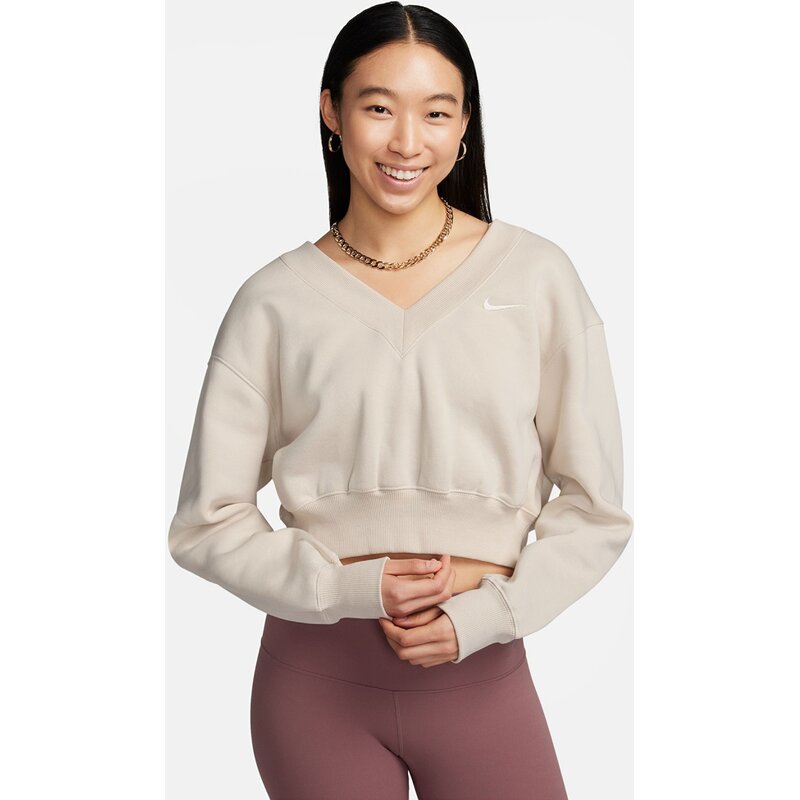 Shirt w nsw phnx flc crop vneck Nike, мультиколор
Shirt w nsw phnx flc crop vneck Nike, мультиколор