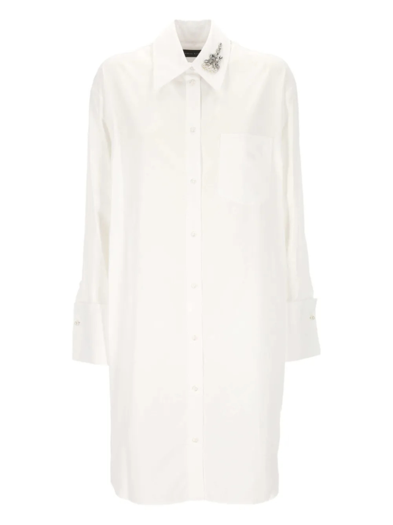 Длинная рубашка, украшенная кристаллами Simone Rocha, белый
Длинная рубашка, украшенная кристаллами Simone Rocha, белый