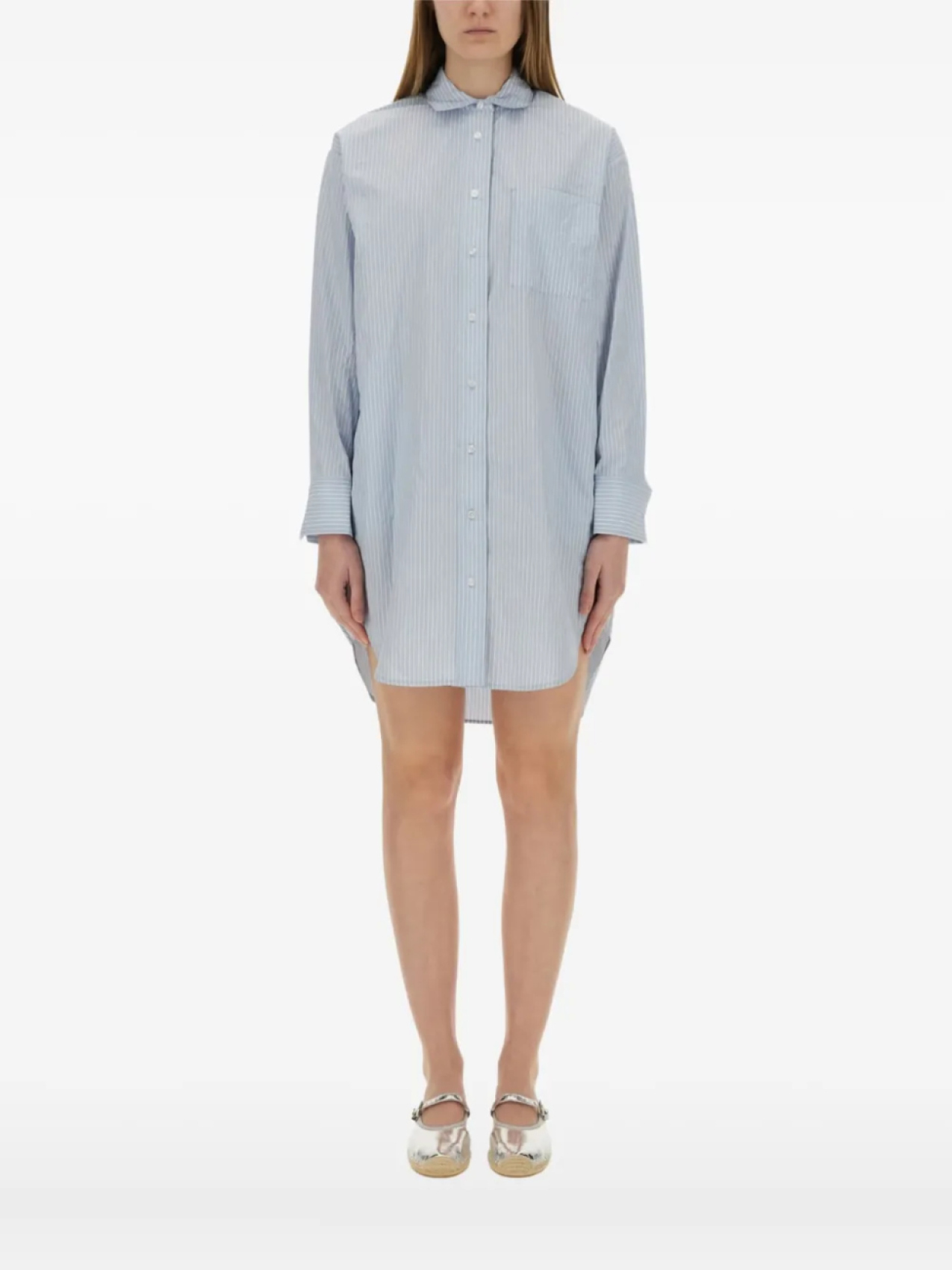 Платье-рубашка в полоску на пуговицах Michael Michael Kors, синий
Платье-рубашка в полоску на пуговицах Michael Michael Kors, синий