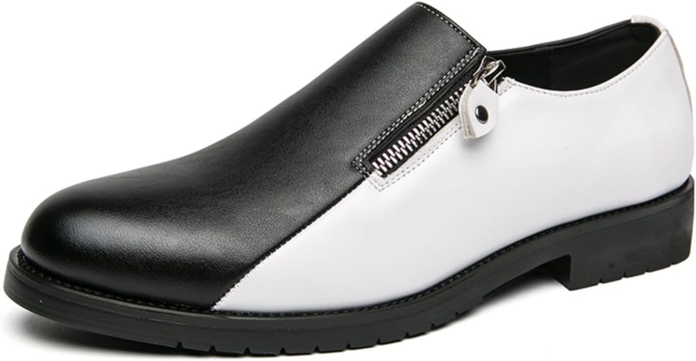 Мужские кожаные классические туфли без шнурков с удобной боковой молнией и резиновой подошвой для комфорта, для делового, повседневного и формального носки Lshwcift, белый/черный
Мужские кожаные классические туфли без шнурков с удобной боковой молнией и резиновой подошвой для комфорта, для делового, повседневного и формального носки Lshwcift, белый/черный
