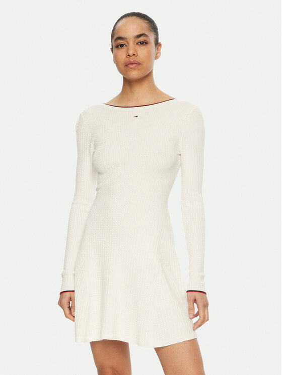 Облегающее трикотажное платье DW0DW19469 Tommy Jeans, экрю
Облегающее трикотажное платье DW0DW19469 Tommy Jeans, экрю