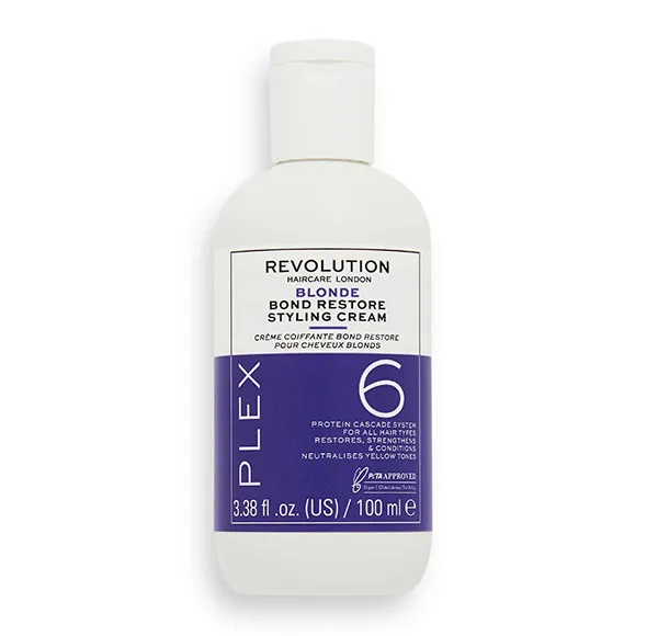Несмываемый восстанавливающий крем для укладки окрашенных светлых волос No6 Blonde Bond Restore Revolution Haircare, 100 ml
Несмываемый восстанавливающий крем для укладки окрашенных светлых волос No6 Blonde Bond Restore Revolution Haircare, 100 ml