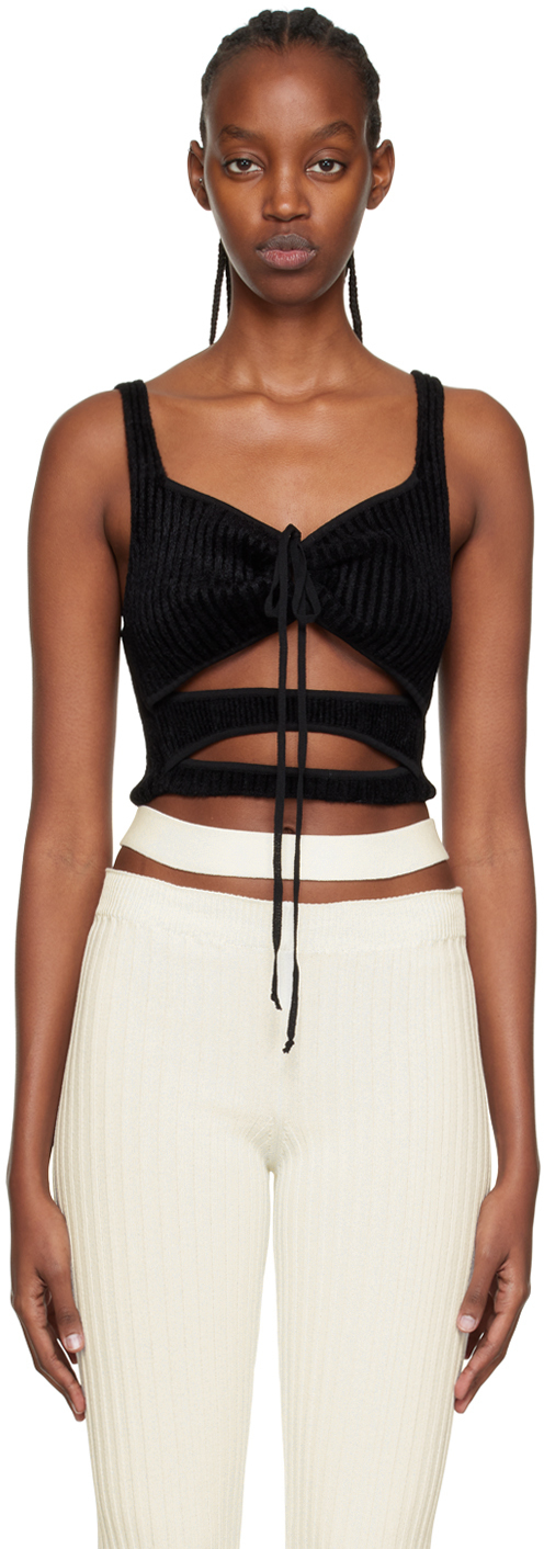 Черная майка с вырезом ANDREĀDAMO
Черная майка с вырезом ANDREĀDAMO