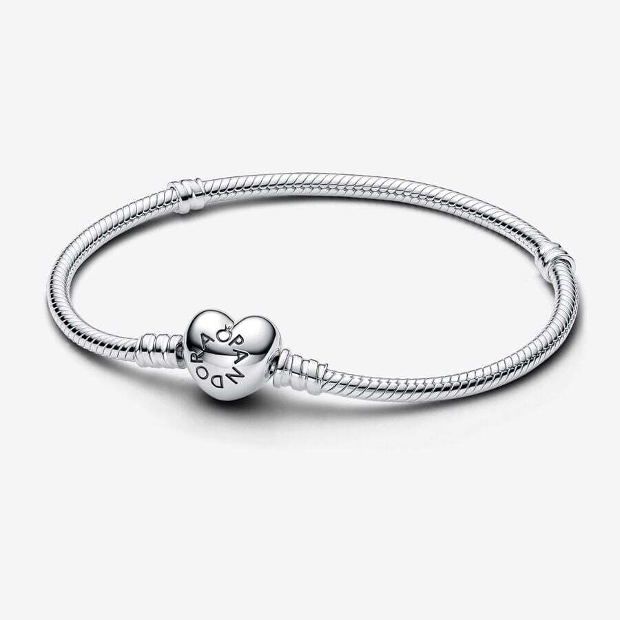 Браслет Pandora Moments Heart Clasp Snake Chain, серебро
Браслет Pandora Moments Heart Clasp Snake Chain, серебро