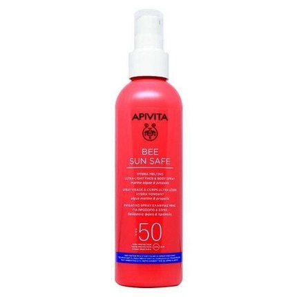 Apivita Bee Sun Safe SPF 50 Hydra Тающий ультралегкий спрей для лица и тела 200 мл Ultra
Apivita Bee Sun Safe SPF 50 Hydra Тающий ультралегкий спрей для лица и тела 200 мл Ultra