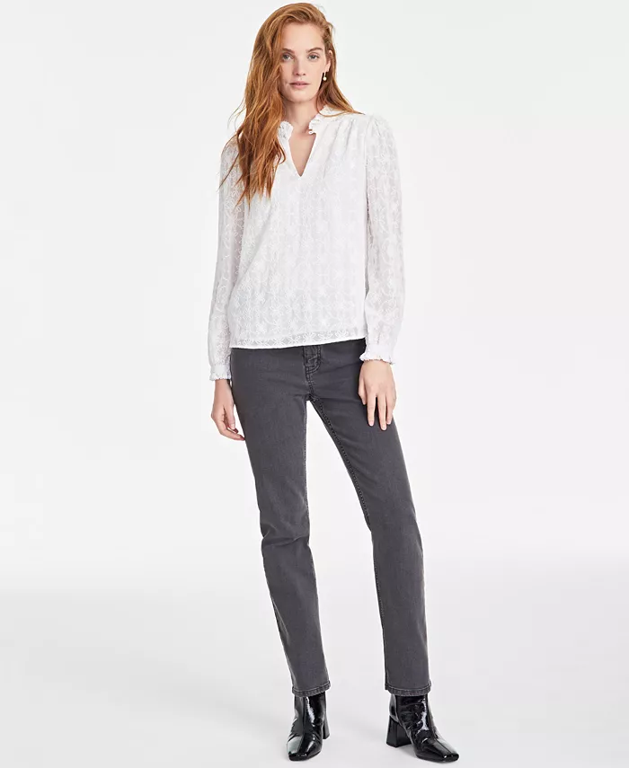 Женская блузка из шифона с вышивкой и воротником-рюшами On 34th, белый
Женская блузка из шифона с вышивкой и воротником-рюшами On 34th, белый