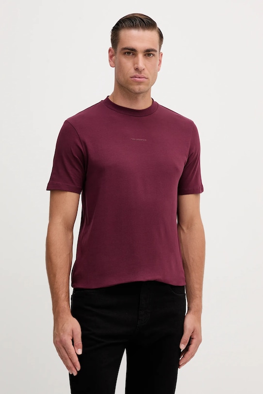 Хлопковая футболка Karl Lagerfeld, бордовый
Хлопковая футболка Karl Lagerfeld, бордовый