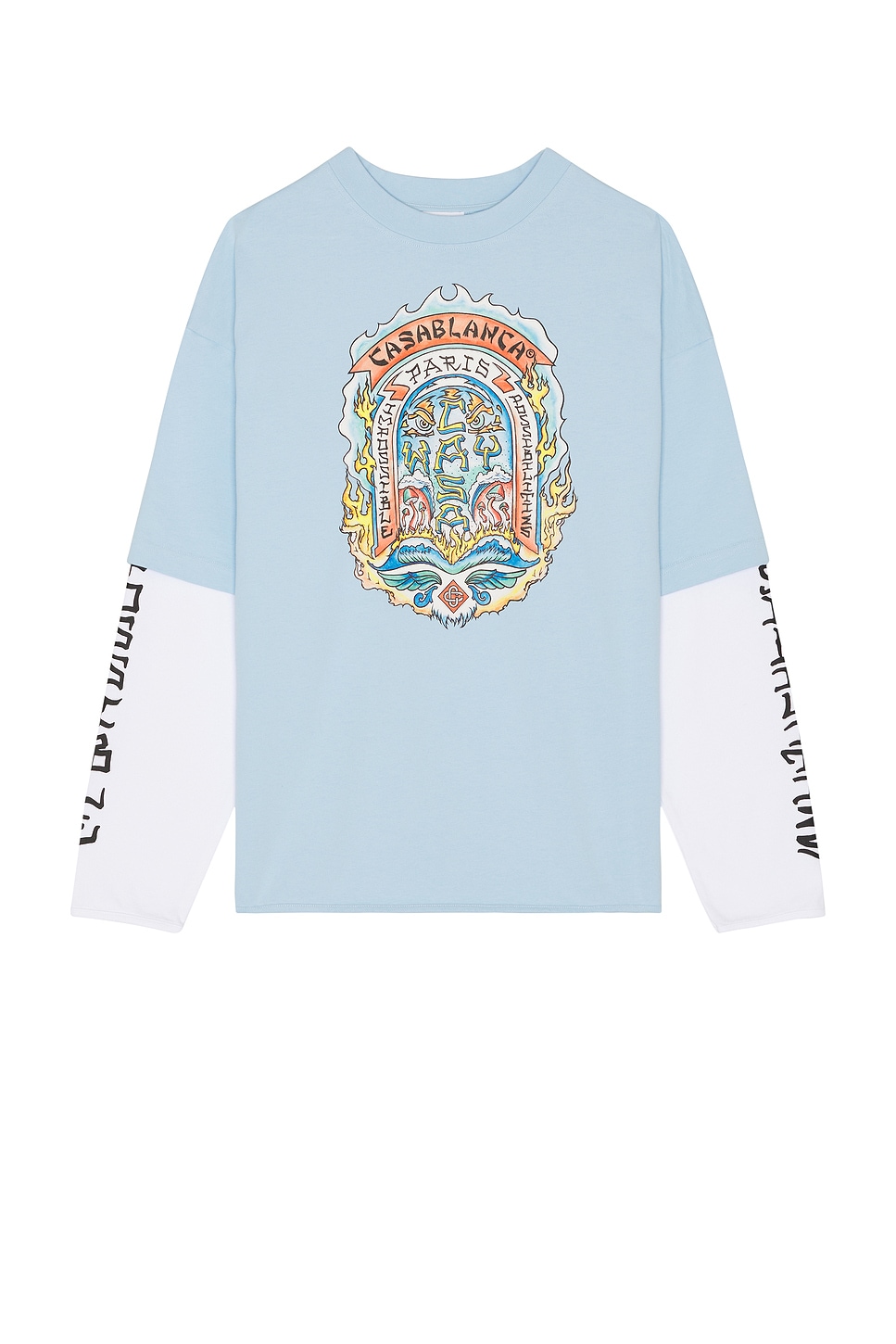 Футболка с двойным слоем и принтом Casablanca, Casa Way Skate 
Футболка с двойным слоем и принтом Casablanca, Casa Way Skate