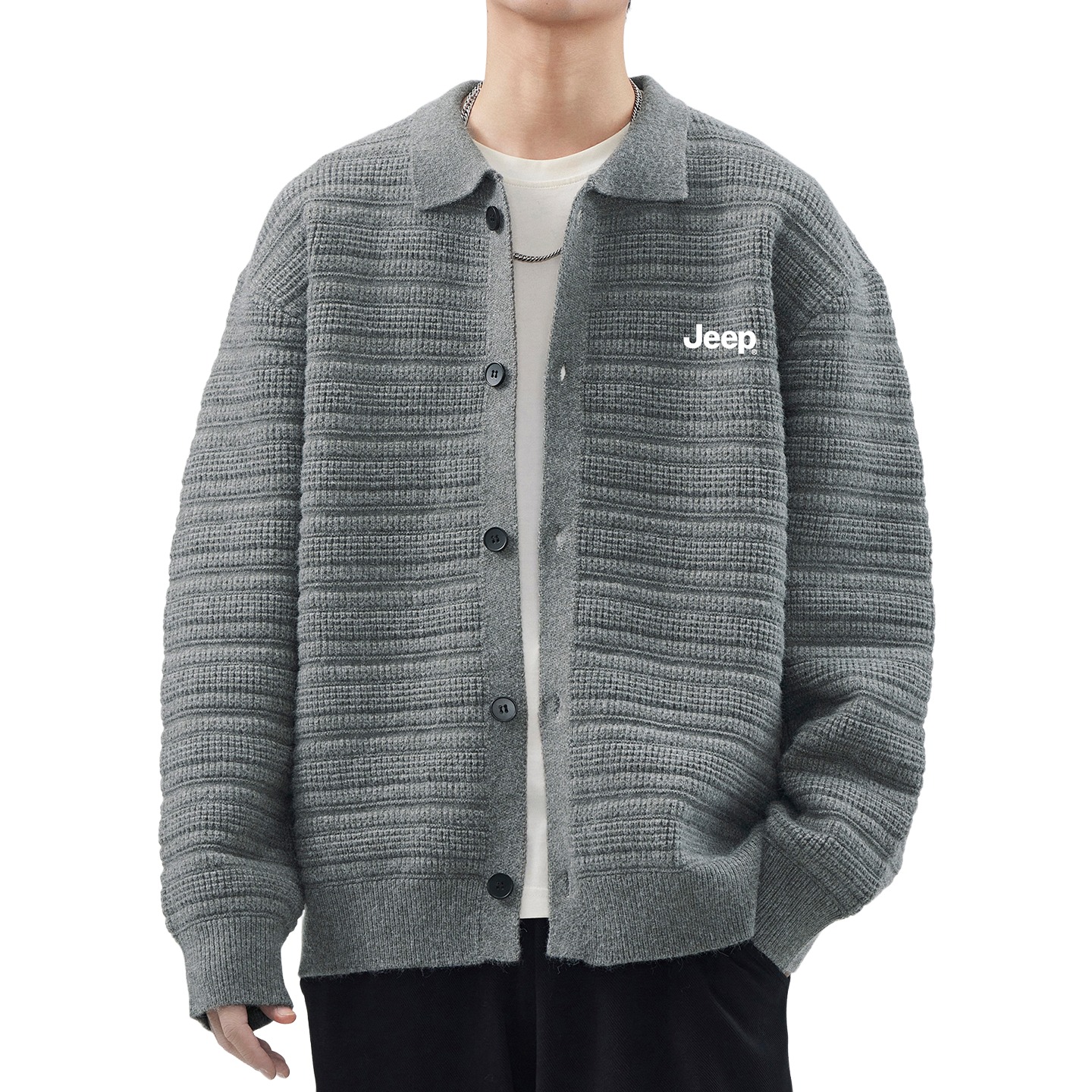 Кардиган Unisex Lapel Moderate Jeep, серый зеленый
Кардиган Unisex Lapel Moderate Jeep, серый зеленый