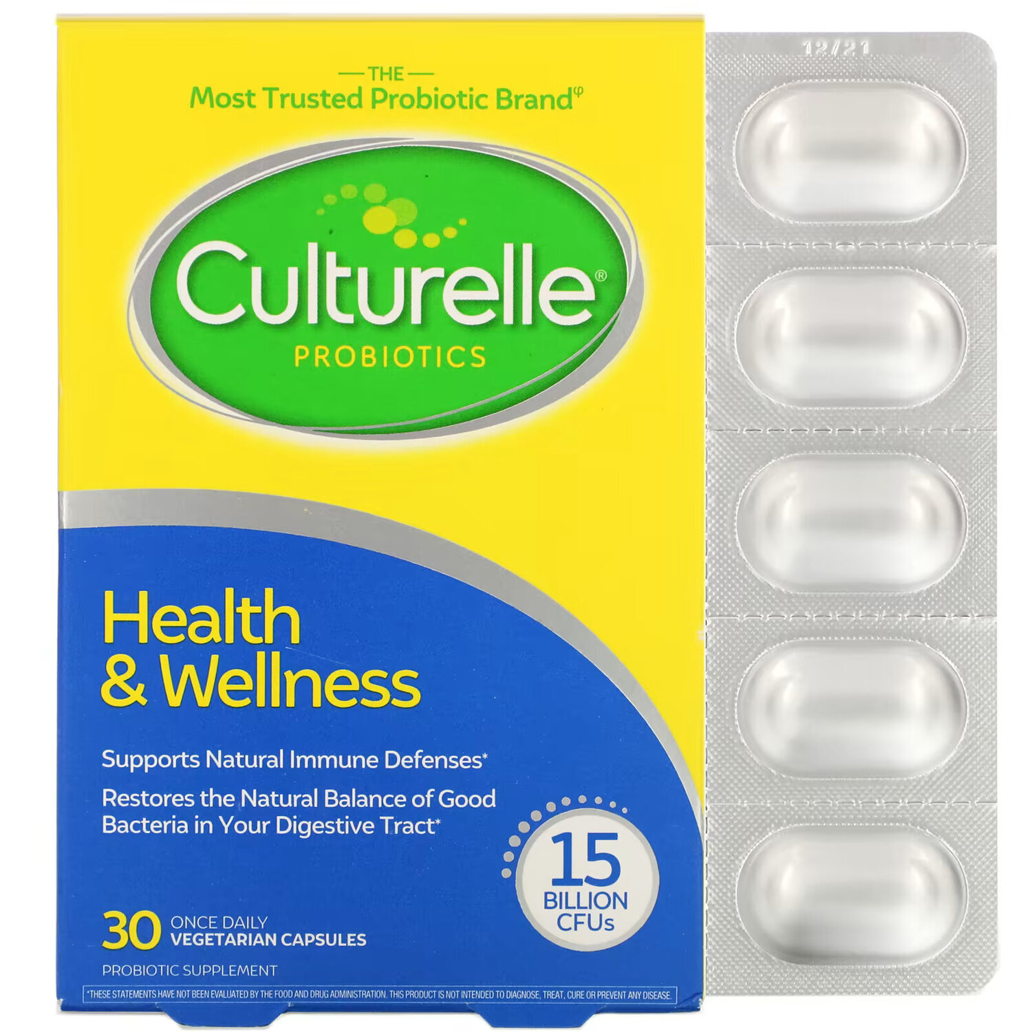 Culturelle, пробиотики, здоровье и хорошее самочувствие, 15 миллиардов КОЕ, 30 вегетарианских капсул для приема один раз в день
Culturelle, пробиотики, здоровье и хорошее самочувствие, 15 миллиардов КОЕ, 30 вегетарианских капсул для приема один раз в день