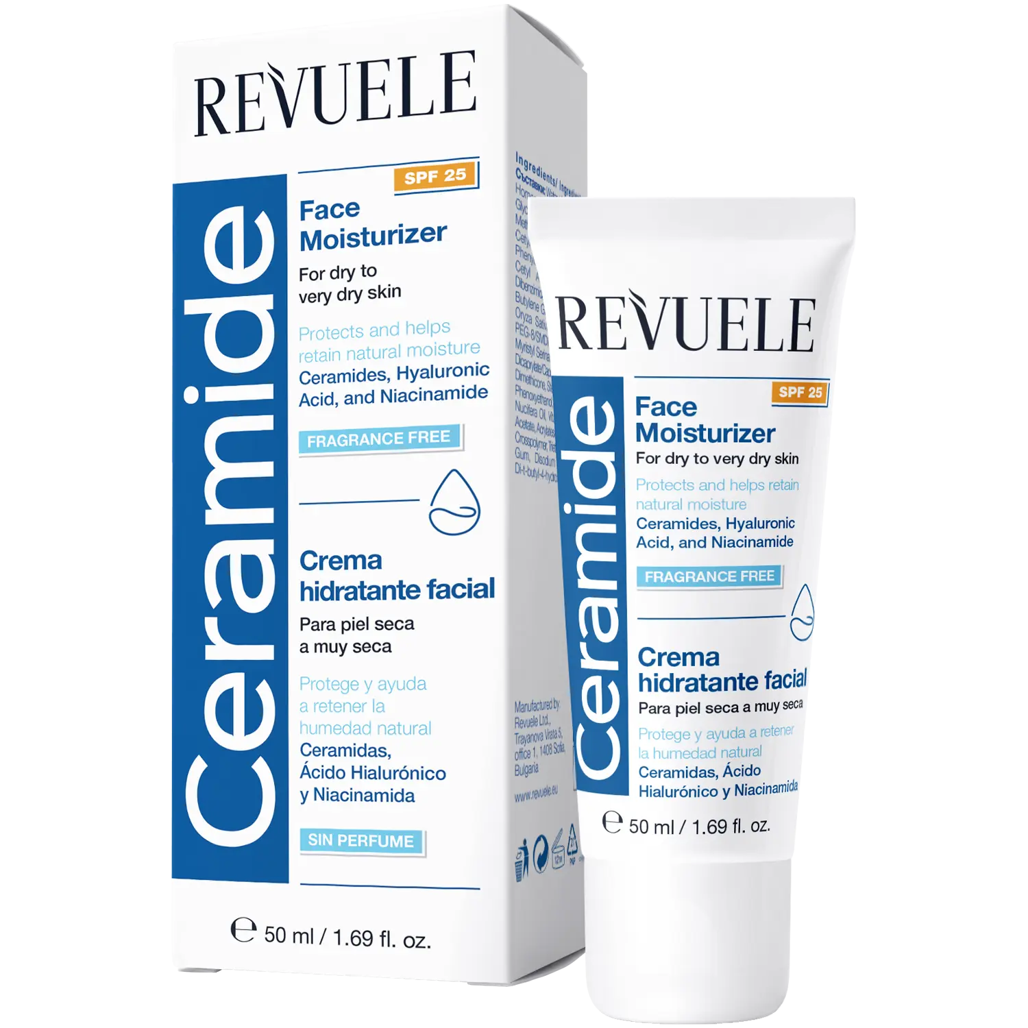 Revuele Ceramide увлажняющий крем для лица с SPF25, 50 мл 
Revuele Ceramide увлажняющий крем для лица с SPF25, 50 мл