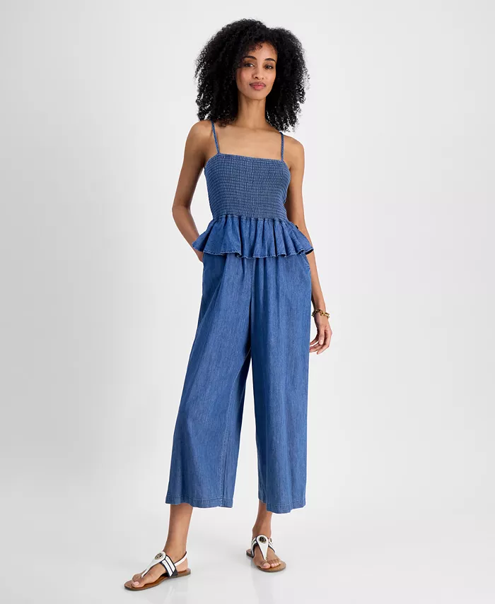 Женский комбинезон с баской из шамбре Tommy Hilfiger, синий
Женский комбинезон с баской из шамбре Tommy Hilfiger, синий