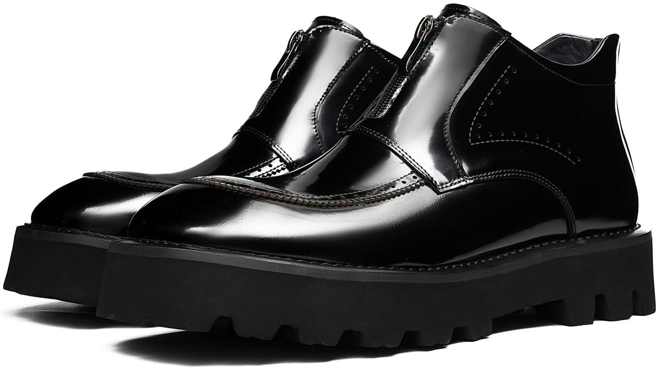 Мужские высокоглянцевые кожаные ботинки Chelsea Santimon - повседневные и нарядные ботинки Chukka с передней молнией, подошвой из вспененной резины с протектором и нескользящей платформой для работы, офиса, путешествий и вечерних выходов, черный
Мужские высокоглянцевые кожаные ботинки Chelsea Santimon - повседневные и нарядные ботинки Chukka с передней молнией, подошвой из вспененной резины с протектором и нескользящей платформой для работы, офиса, путешествий и вечерних выходов, черный