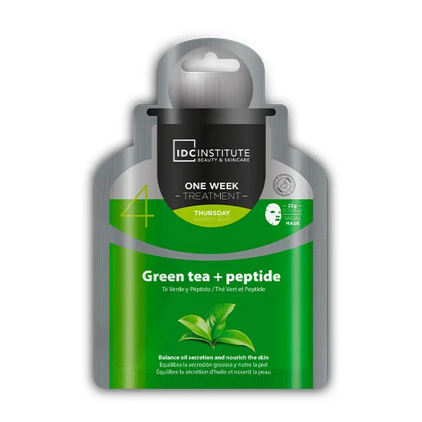 С зеленым чаем и пептидами Mascarilla One Week Idc Institute, 1 UD
С зеленым чаем и пептидами Mascarilla One Week Idc Institute, 1 UD