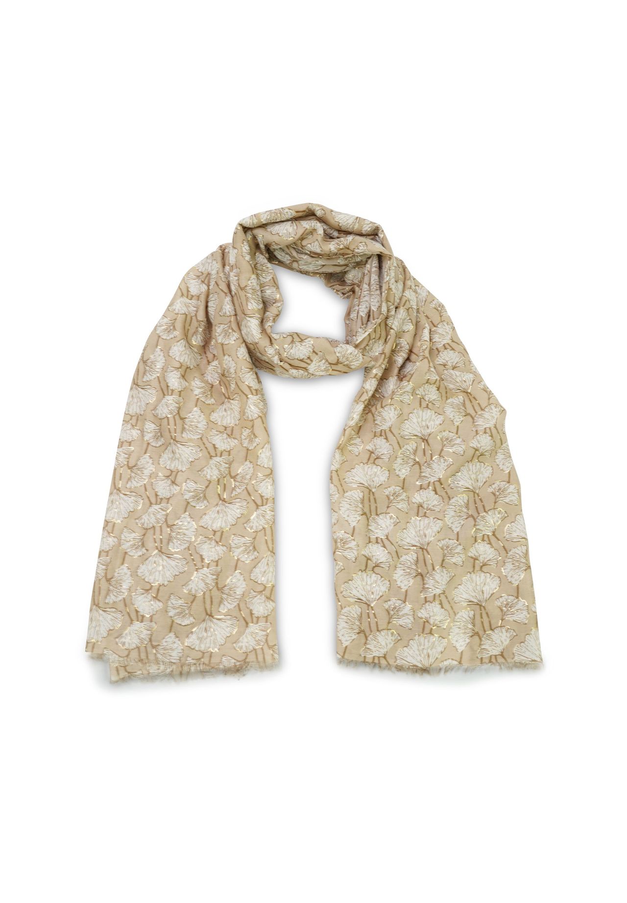 Шарф CLOVER с ботаническим принтом и эффектом металлик HARPA, цвет Sand-gold
Шарф CLOVER с ботаническим принтом и эффектом металлик HARPA, цвет Sand-gold