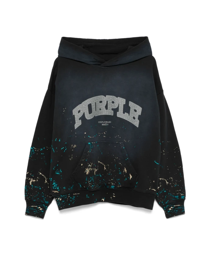 Толстовка с карманом и пятнами краски. Purple Brand, черный
Толстовка с карманом и пятнами краски. Purple Brand, черный