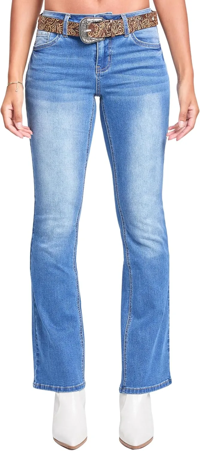 YMI Women's Mid Rise Western Belted Bootcut
YMI Women's Mid Rise Western Belted Bootcut
