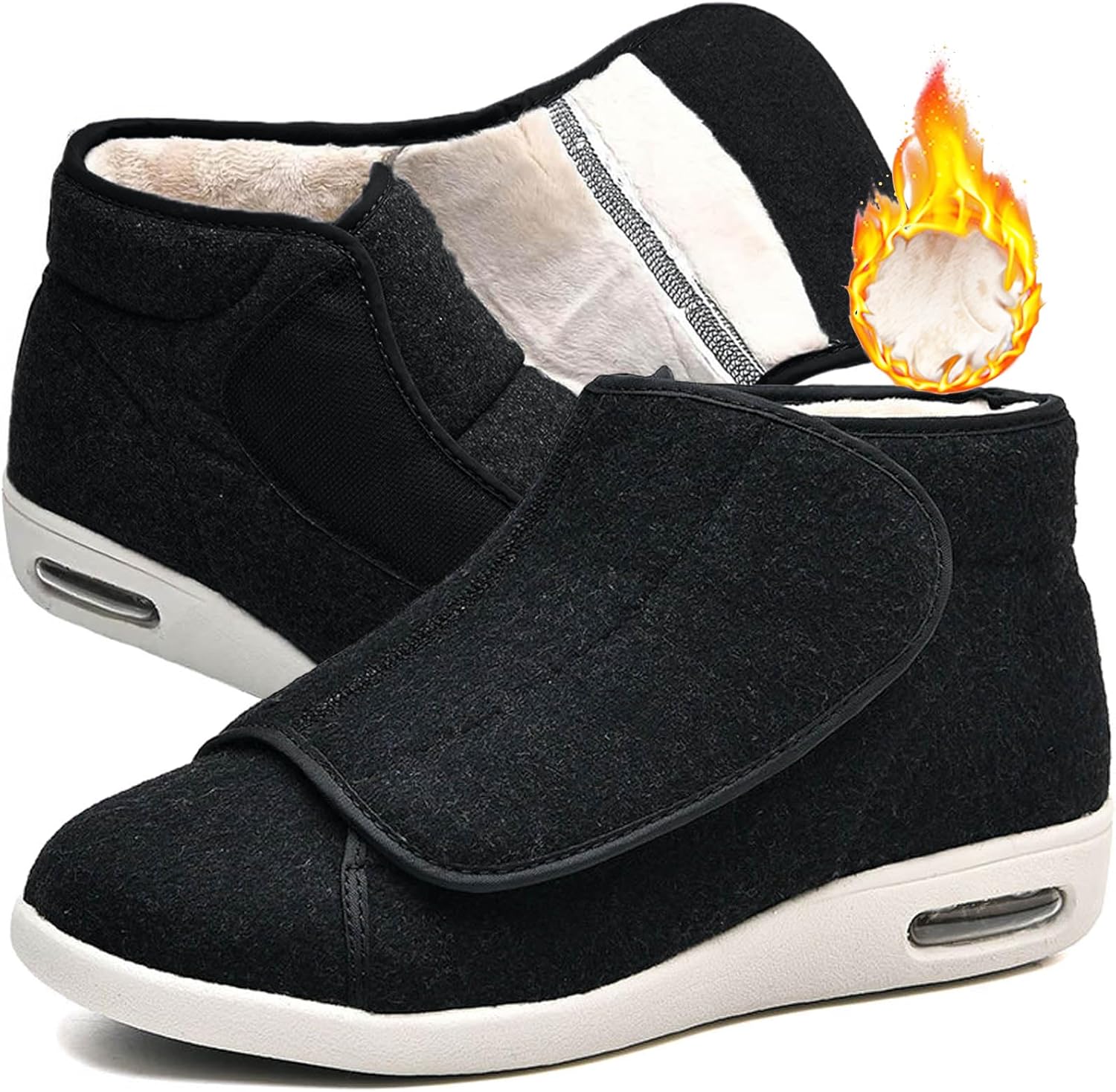 Мужские зимние ботинки с дополнительной шириной и утепленные, женские регулируемые легкие зимние тапочки с противоскользящей подошвой, унисекс для артрита и отеков, домашняя обувь для улицы и дома Bumuam, черный
Мужские зимние ботинки с дополнительной шириной и утепленные, женские регулируемые легкие зимние тапочки с противоскользящей подошвой, унисекс для артрита и отеков, домашняя обувь для улицы и дома Bumuam, черный