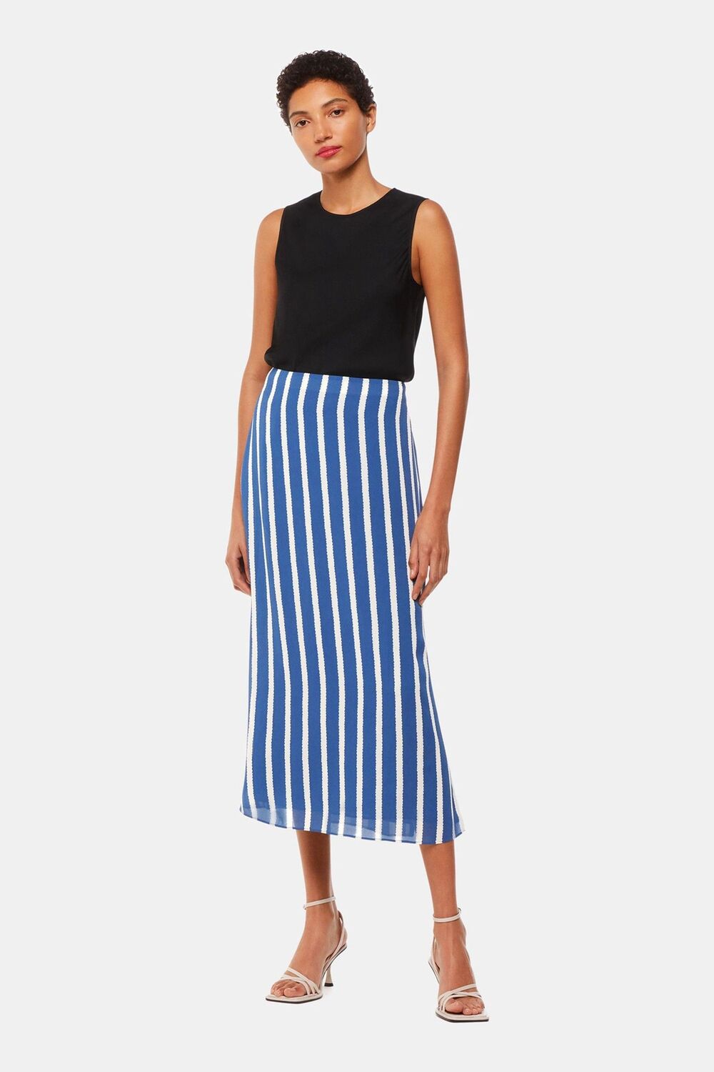 Юбка миди в гофрированную полоску Whistles, синий
Юбка миди в гофрированную полоску Whistles, синий
