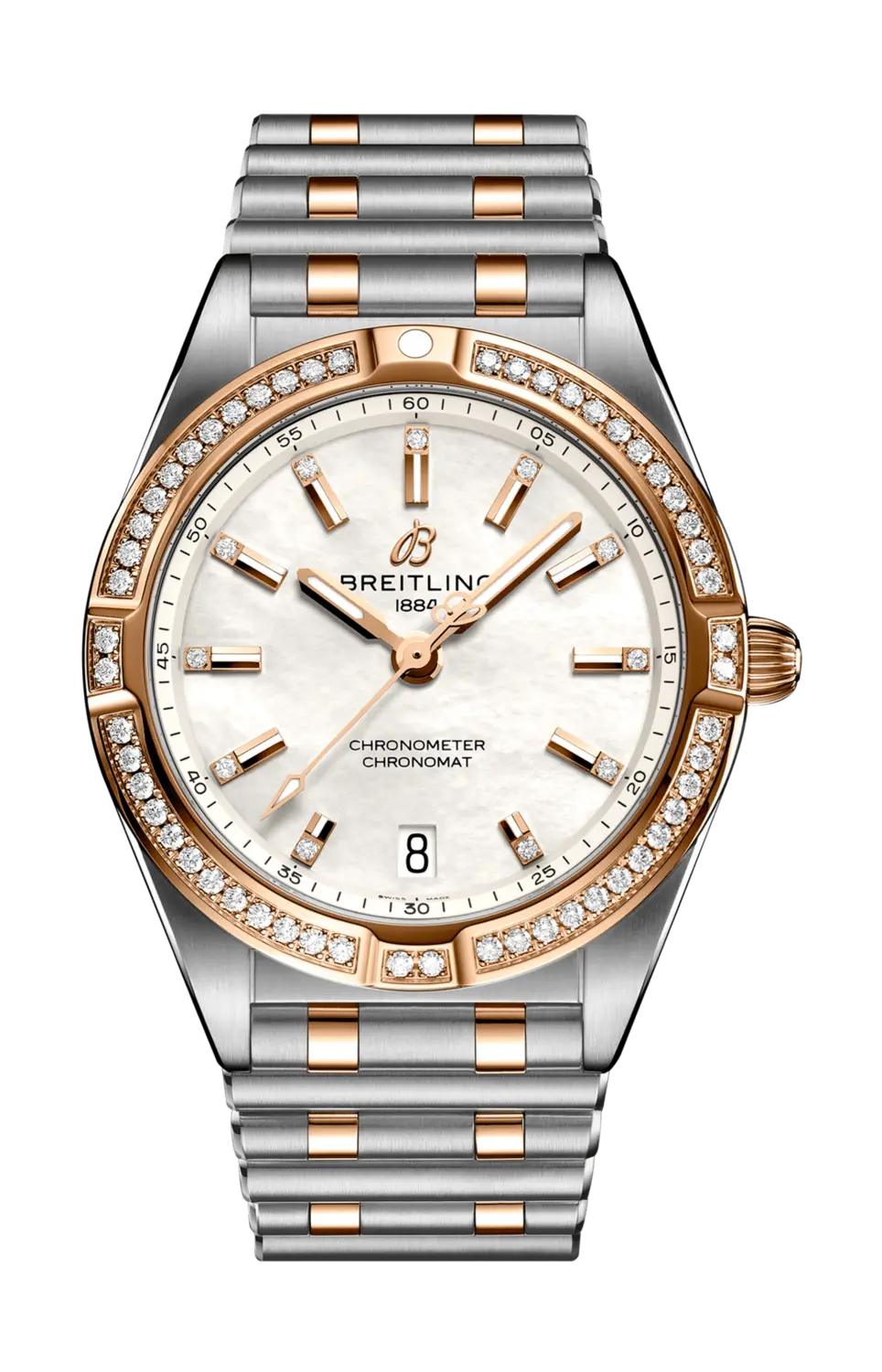 Часы Breitling Chronomat с розовым золотом 32 мм
Часы Breitling Chronomat с розовым золотом 32 мм