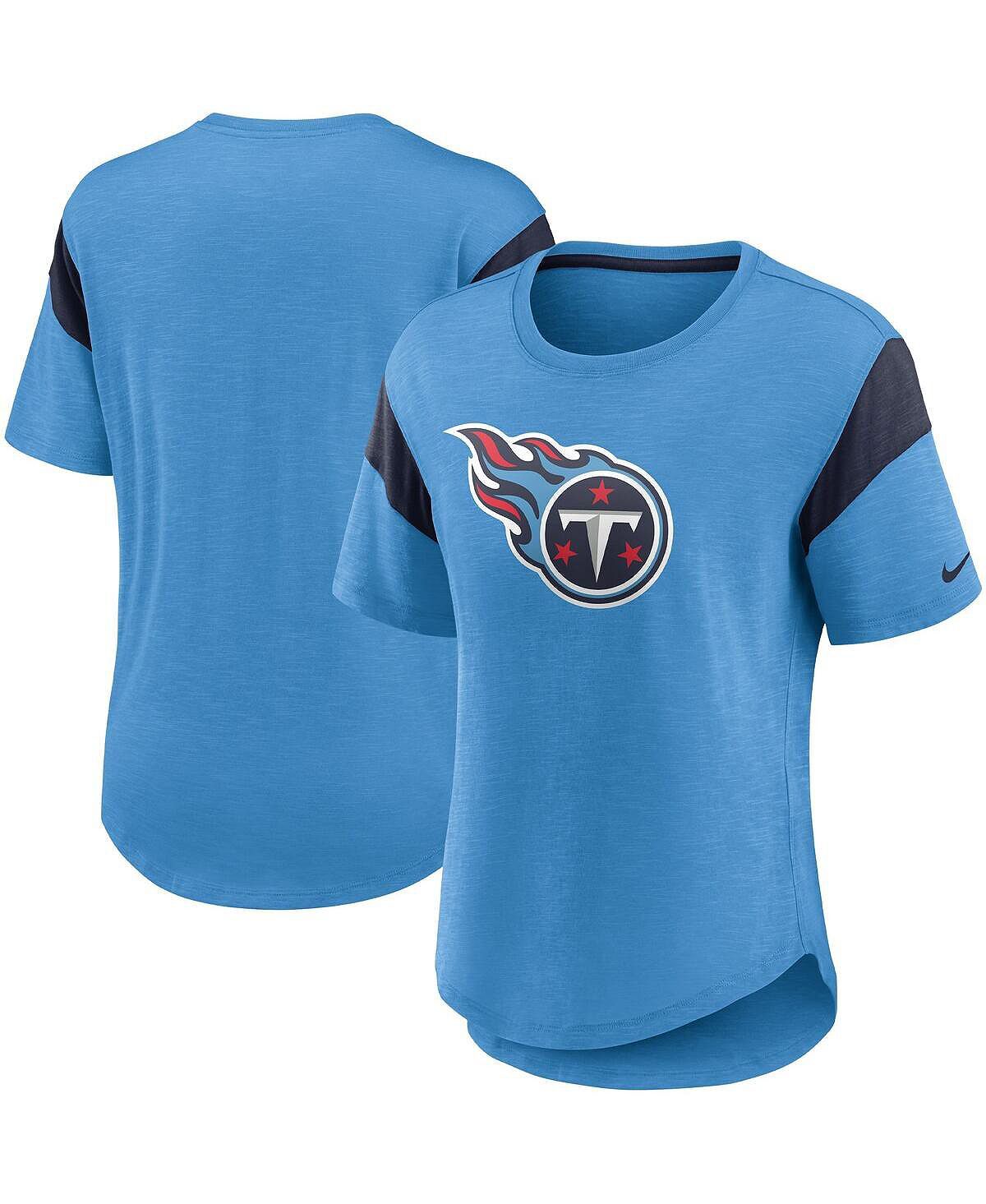 Женский голубой модный топ с логотипом tennessee titans primary Nike, светло-синий
Женский голубой модный топ с логотипом tennessee titans primary Nike, светло-синий