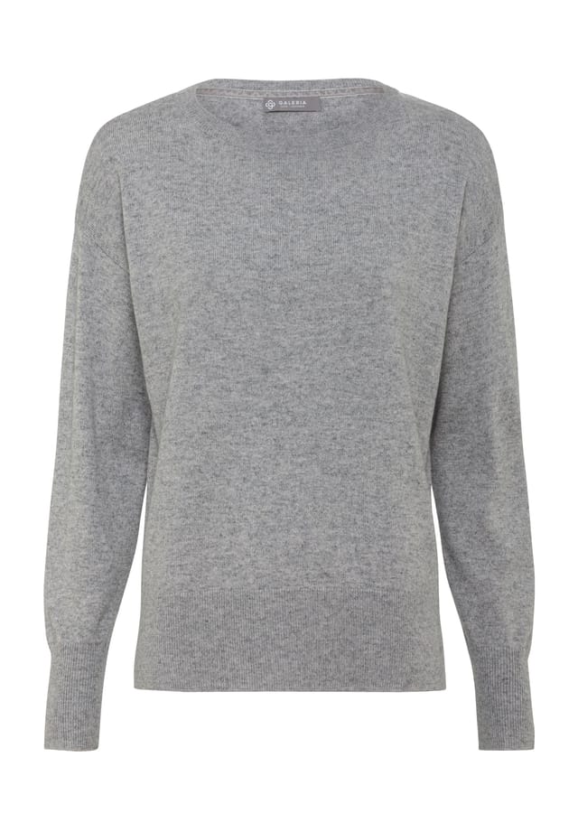 Шелково-Кашемировый свитер с ребристой отделкой Galeria, серый
Шелково-Кашемировый свитер с ребристой отделкой Galeria, серый