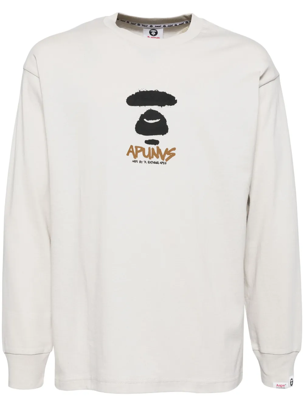 Футболка с круглым вырезом AAPE BY *A BATHING APE, белый 
Футболка с круглым вырезом AAPE BY *A BATHING APE, белый