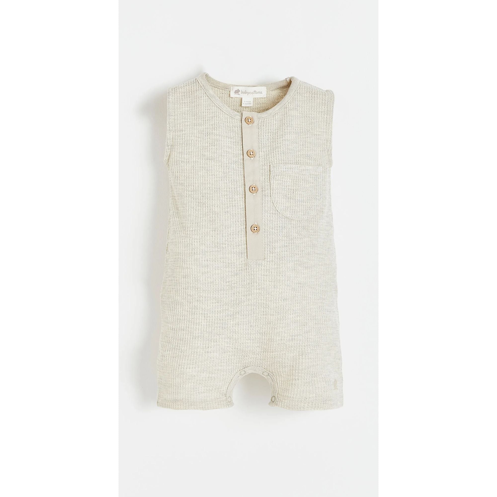 Вафельный комбинезон Babycottons, серый/меланж
Вафельный комбинезон Babycottons, серый/меланж