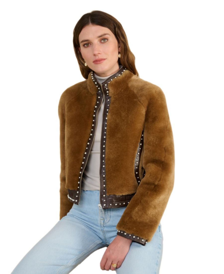 Женская куртка из овчины с заклепками Furniq UK, Brown
Женская куртка из овчины с заклепками Furniq UK, Brown