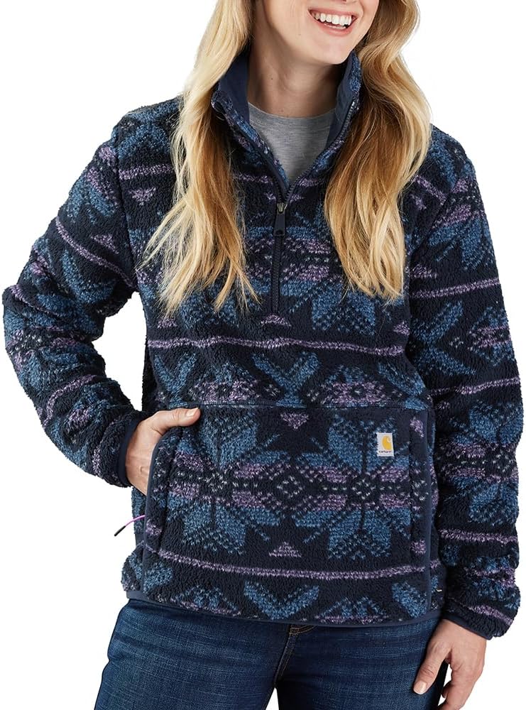 Carhartt женская свободная флисовая толстовка, Navy Fairisle
Carhartt женская свободная флисовая толстовка, Navy Fairisle