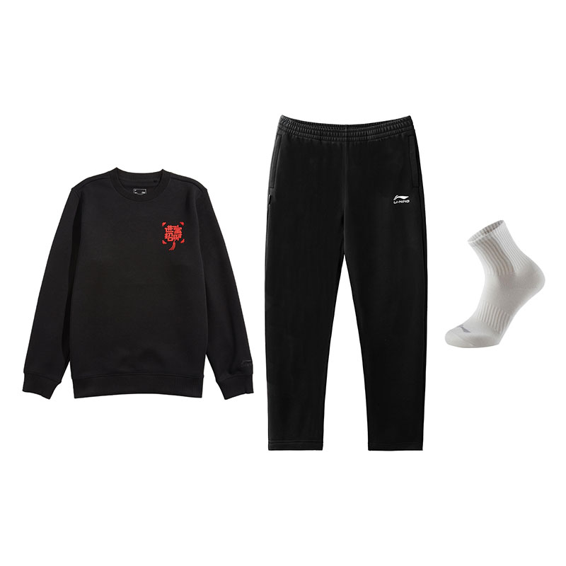 Li Ning Casual Sportswear Men's Li-Ning, черный top+черный pants (includes socks)
Li Ning Casual Sportswear Men's Li-Ning, черный top+черный pants (includes socks)