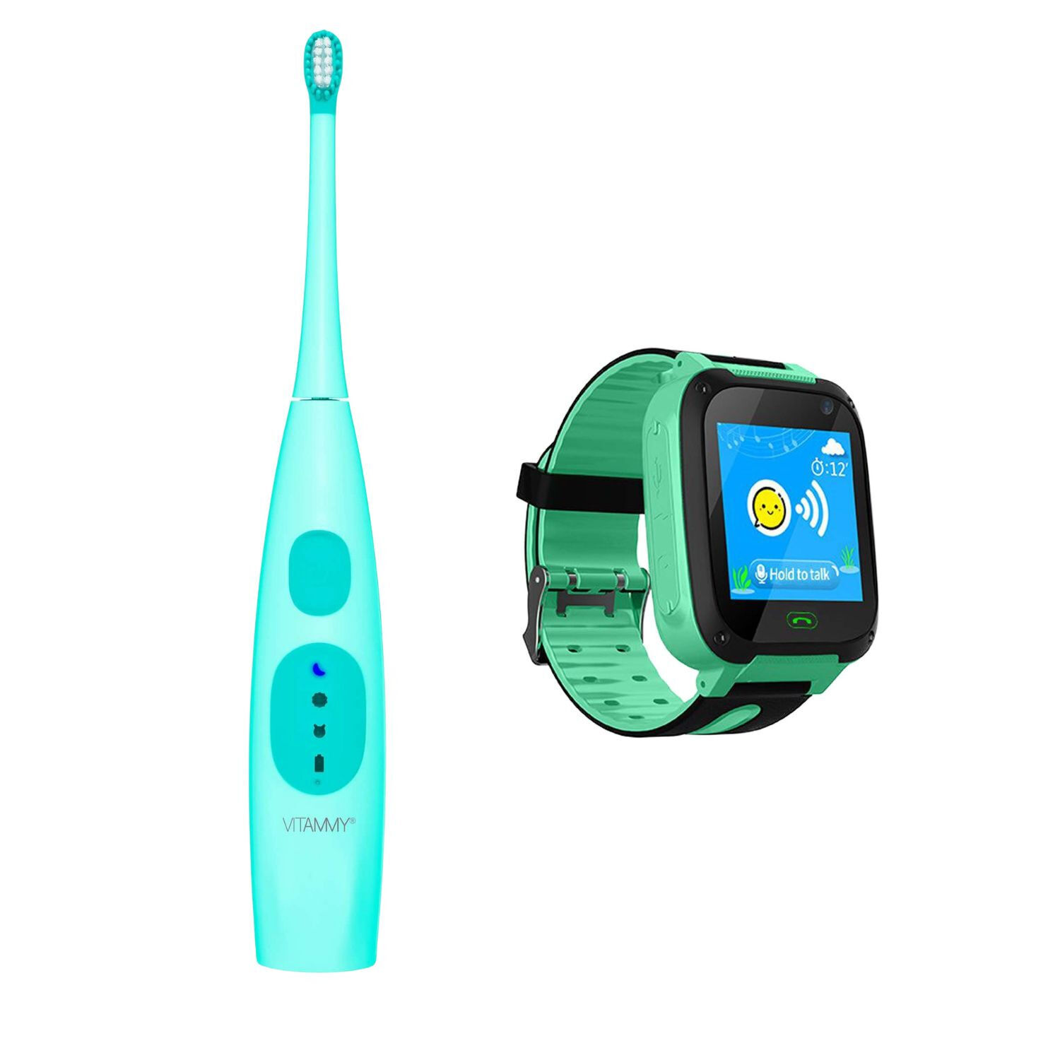 Vitammy Dino подарочный набор: зеленая звуковая зубная щетка для детей, 1 шт.+ зеленые смарт-часы для детей, 1 шт.
Vitammy Dino подарочный набор: зеленая звуковая зубная щетка для детей, 1 шт.+ зеленые смарт-часы для детей, 1 шт.