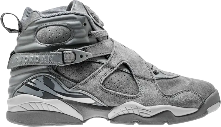 Кроссовки Air Jordan 8 Retro GS Cool Grey, серый 
Кроссовки Air Jordan 8 Retro GS Cool Grey, серый