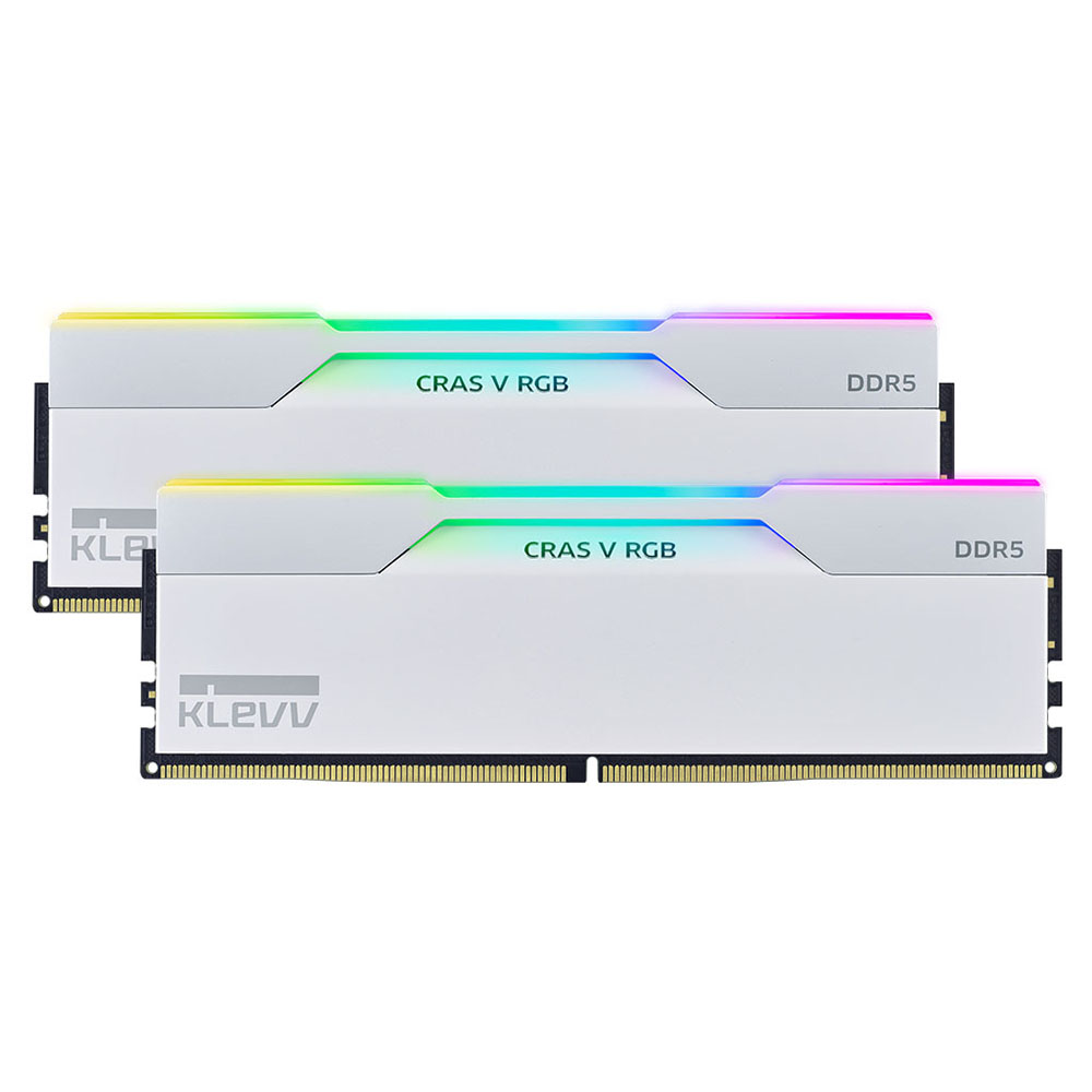 Оперативная память KLEVV Cras V RGB, 48 Гб (2 х 24 Гб), DDR5, 7200 МГц, KD5KGUD80-72B340J, белый
Оперативная память KLEVV Cras V RGB, 48 Гб (2 х 24 Гб), DDR5, 7200 МГц, KD5KGUD80-72B340J, белый