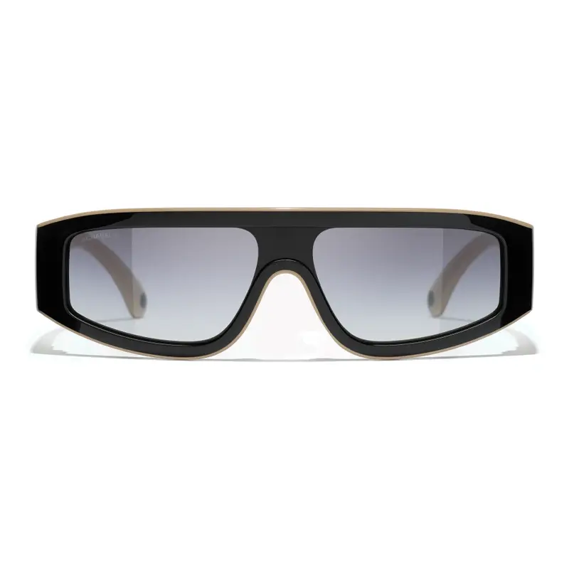 CHANEL Нейлоновые солнцезащитные очки нестандартной формы женские черные/бежевые, Black/Beige
CHANEL Нейлоновые солнцезащитные очки нестандартной формы женские черные/бежевые, Black/Beige