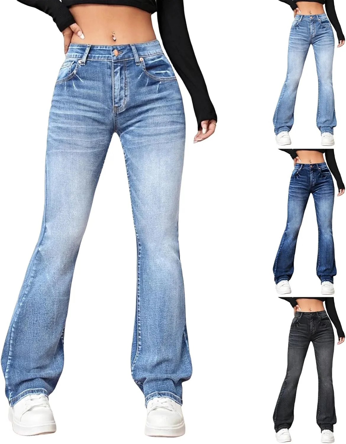 Женские джинсы скинни с зауженным низом и средней посадкой
Женские джинсы скинни с зауженным низом и средней посадкой