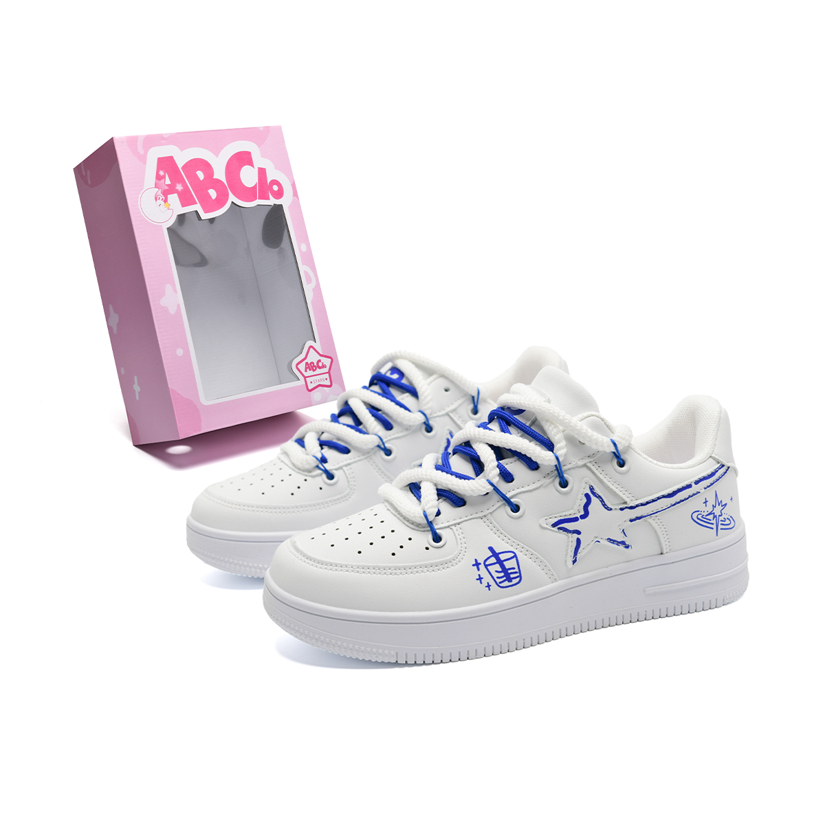 ABCIO Скользоустойчивые, износостойкие, легкие, увеличивающие рост низкие скейтерские кроссовки унисекс бело-голубые, цвет White Blue 
ABCIO Скользоустойчивые, износостойкие, легкие, увеличивающие рост низкие скейтерские кроссовки унисекс бело-голубые, цвет White Blue