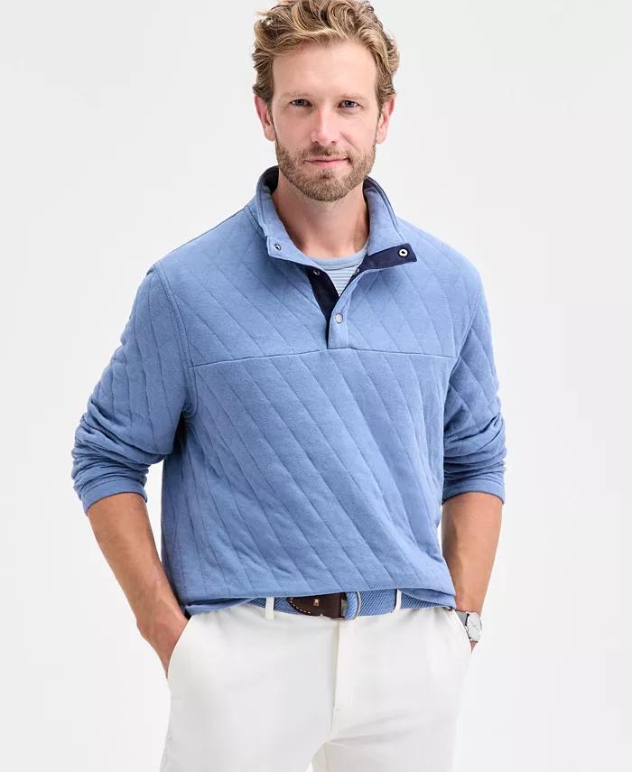 Мужской стеганый свитер с воротником-стойкой на кнопках Club Room, синий
Мужской стеганый свитер с воротником-стойкой на кнопках Club Room, синий