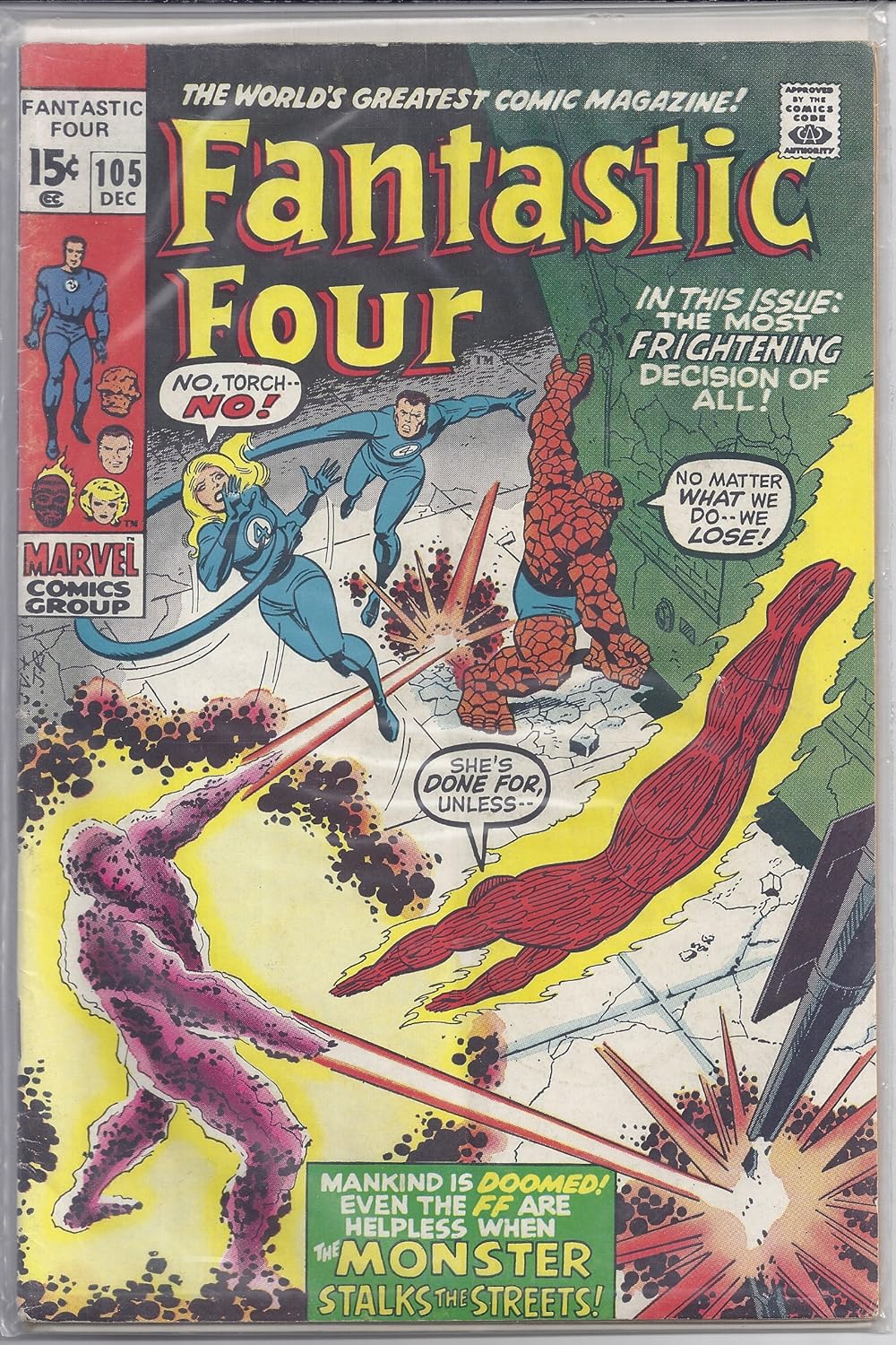 Fantastic Four # 105 - December 1970 (MARVEL COMICS)
Fantastic Four # 105 - December 1970 (MARVEL COMICS)