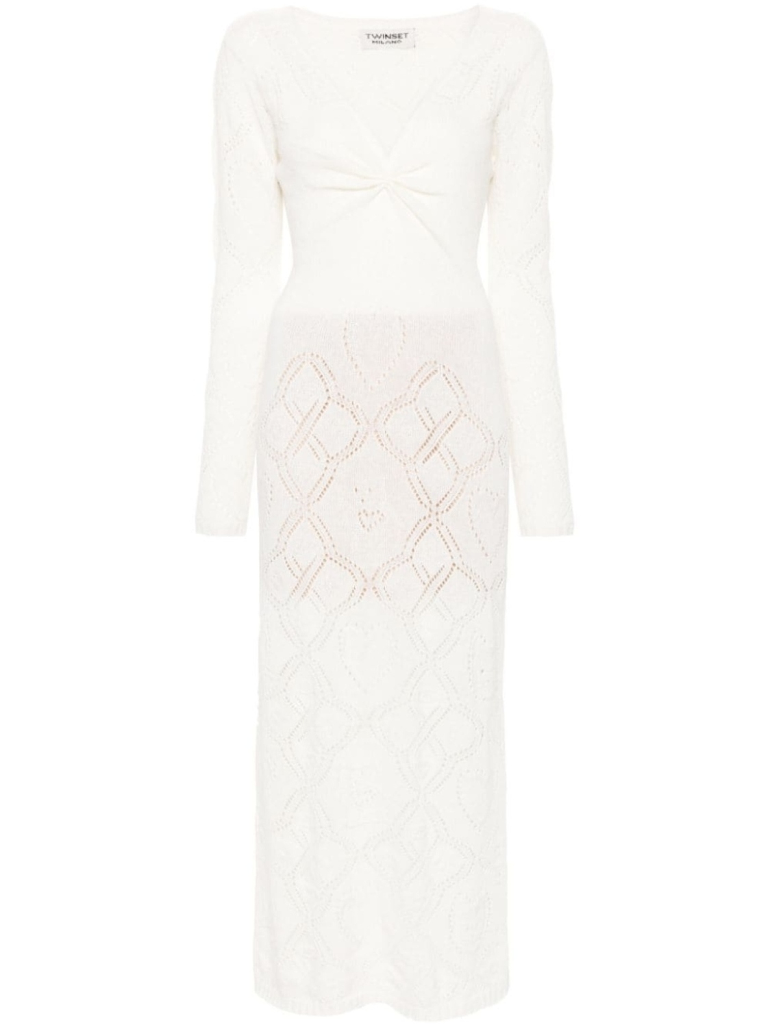 TWINSET макси-платье ажурной вязки, белый
TWINSET макси-платье ажурной вязки, белый